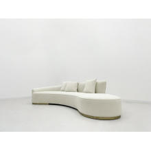 Modern New Design Small Fabric Curved Corner Sofa